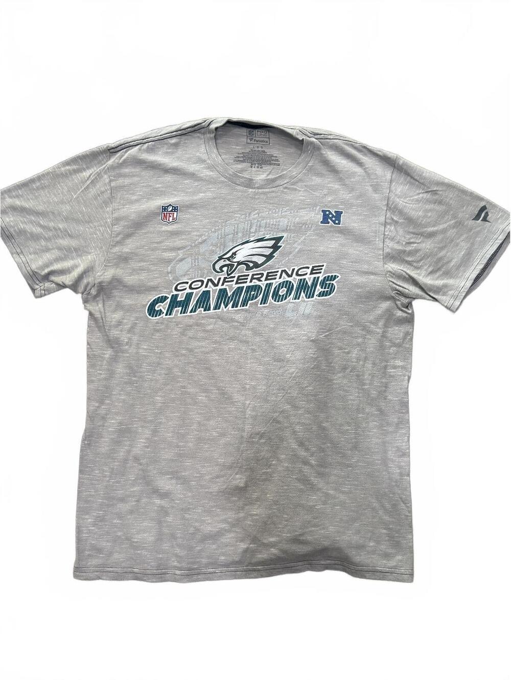 Fanatics Men's NFL Philadelphia Eagles Conference Champions Graphic T-Shirt Gray